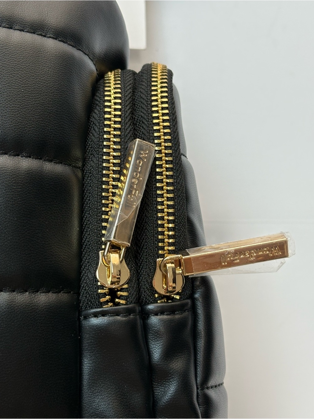 Wander Black Quilted PU Belt Bag with Gold Hardware - Picture 5 of 14
